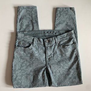 7 For All Mankind Gwenevere Cropped Skinny Jean Floral Print Size 29